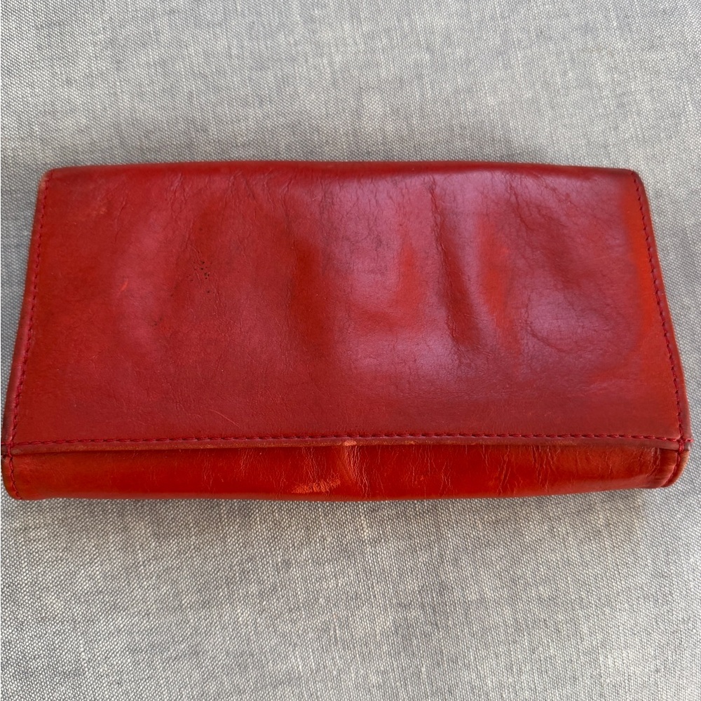 Latico Red Leather Wallet